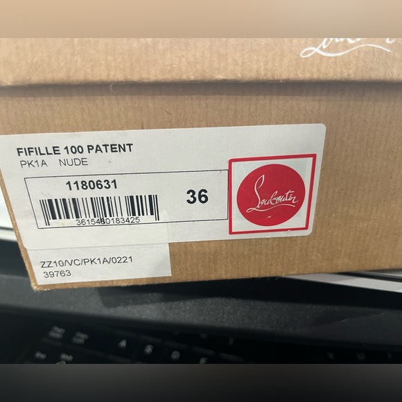 Nude Patent Leather Louboutins Fifille Heels - Picture 5 of 7